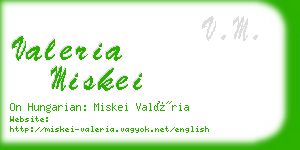 valeria miskei business card